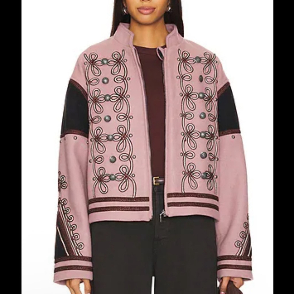 Free People We the Free Boy Band Bomber Jacket SMall